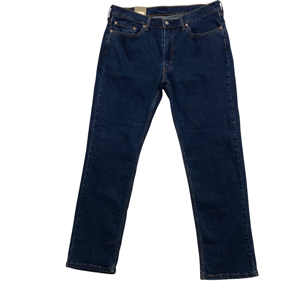 Levis 514 Straight Fit Mens Jeans Dark Wash Denim 36x32 Stretch NWT - Picture 3 of 11